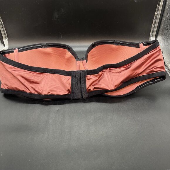 Torrid strapless push up bra womens size 46C pink black lace - Picture 2 of 6